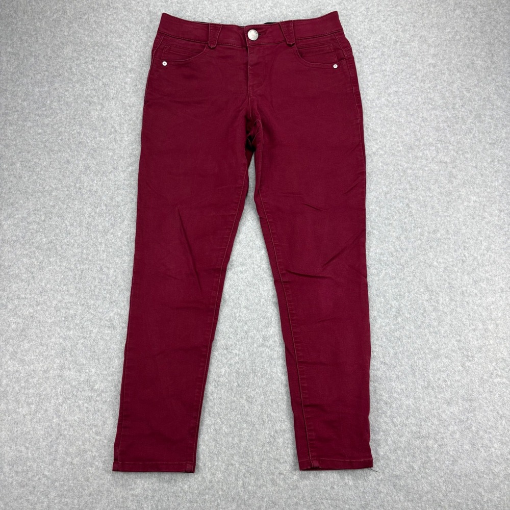 Democracy Ab solution Pants Womens 6 Red Stretch Slimming Tummy Control Skinny